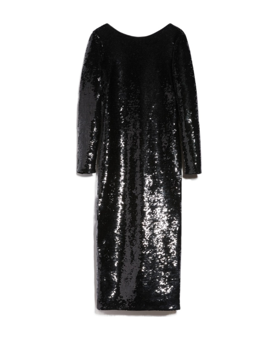 Max Mara Arlem Sequined Embroidered Dress In Black