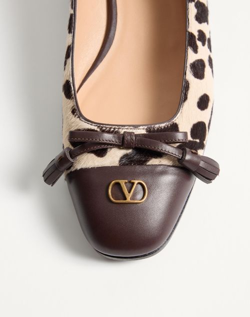 Valentino Ballerina Valet Du Roi In Vitello Effetto Cavallino 25mm