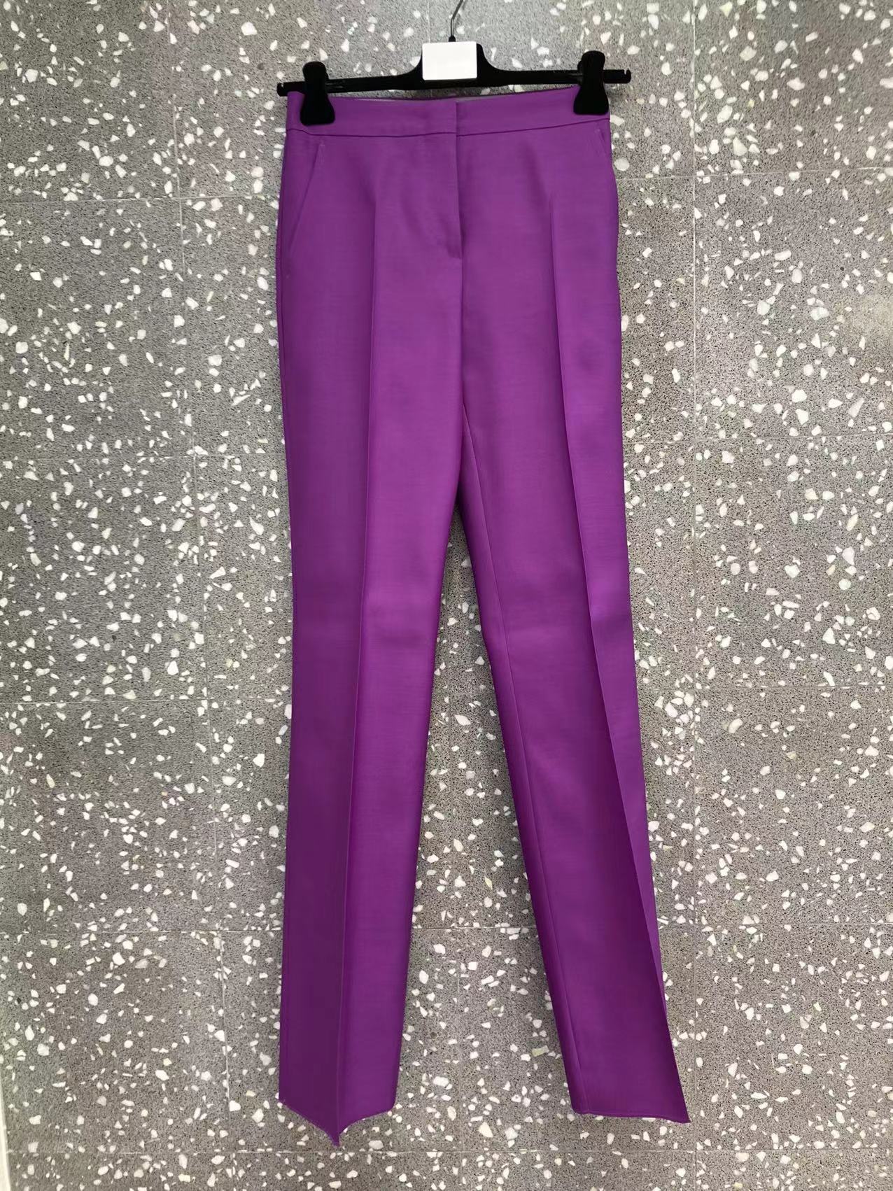 Max Mara Straight Casual Pants In Red