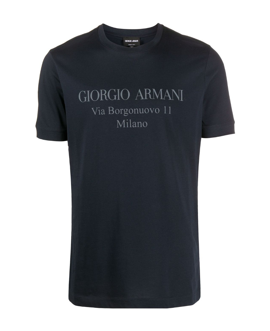 Giorgio Armani Borgonuovo 11 Cotton Jersey T-shirt In Black