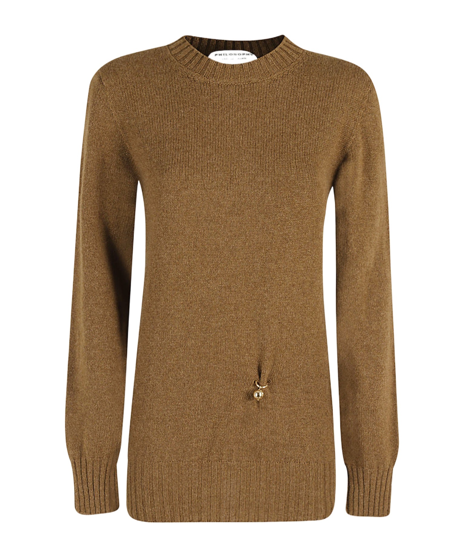 Philosophy Di Lorenzo Serafini Long-sleeved Sweater In Brown