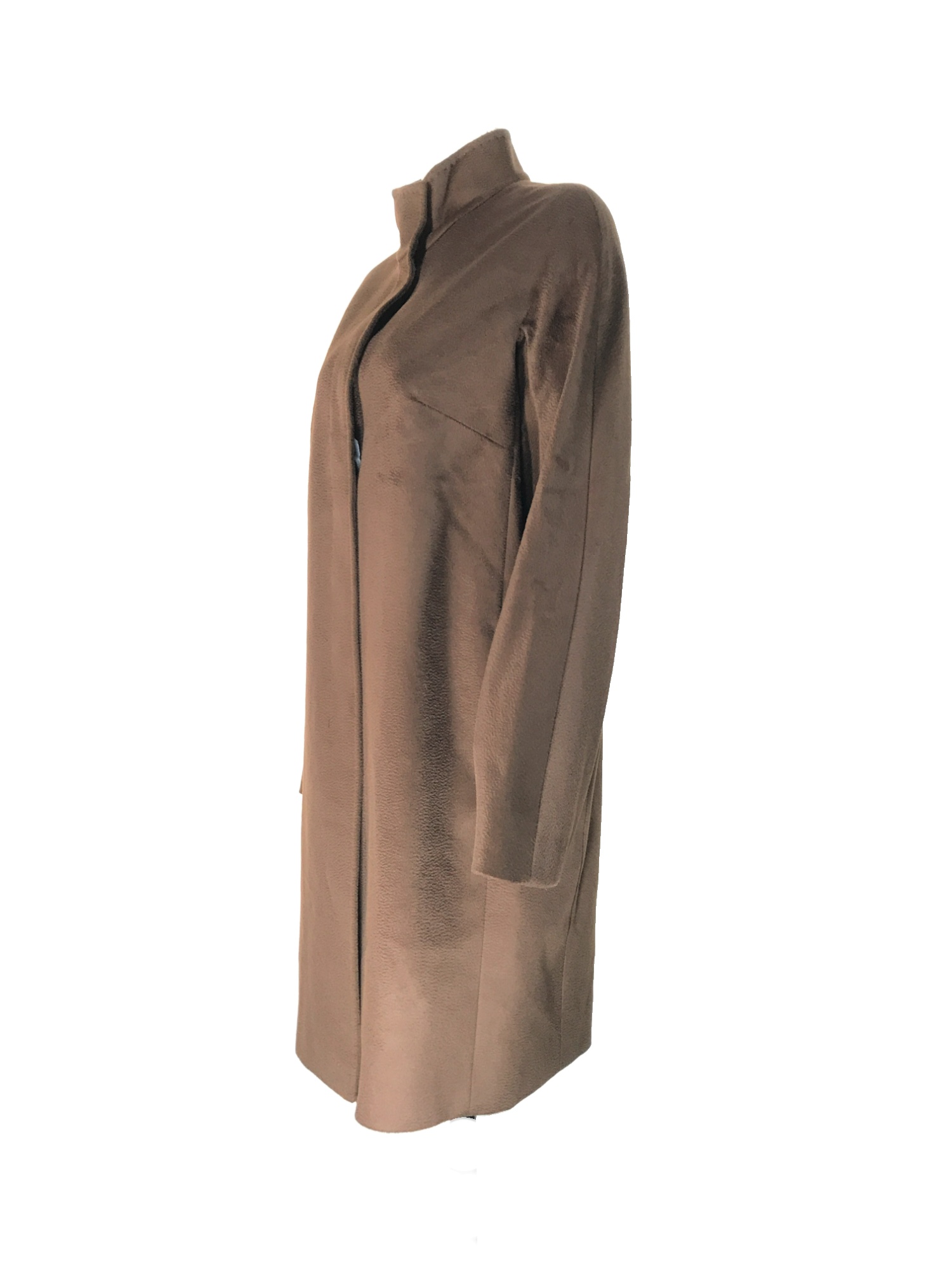 Max Mara Melina Logo Coat In Brown