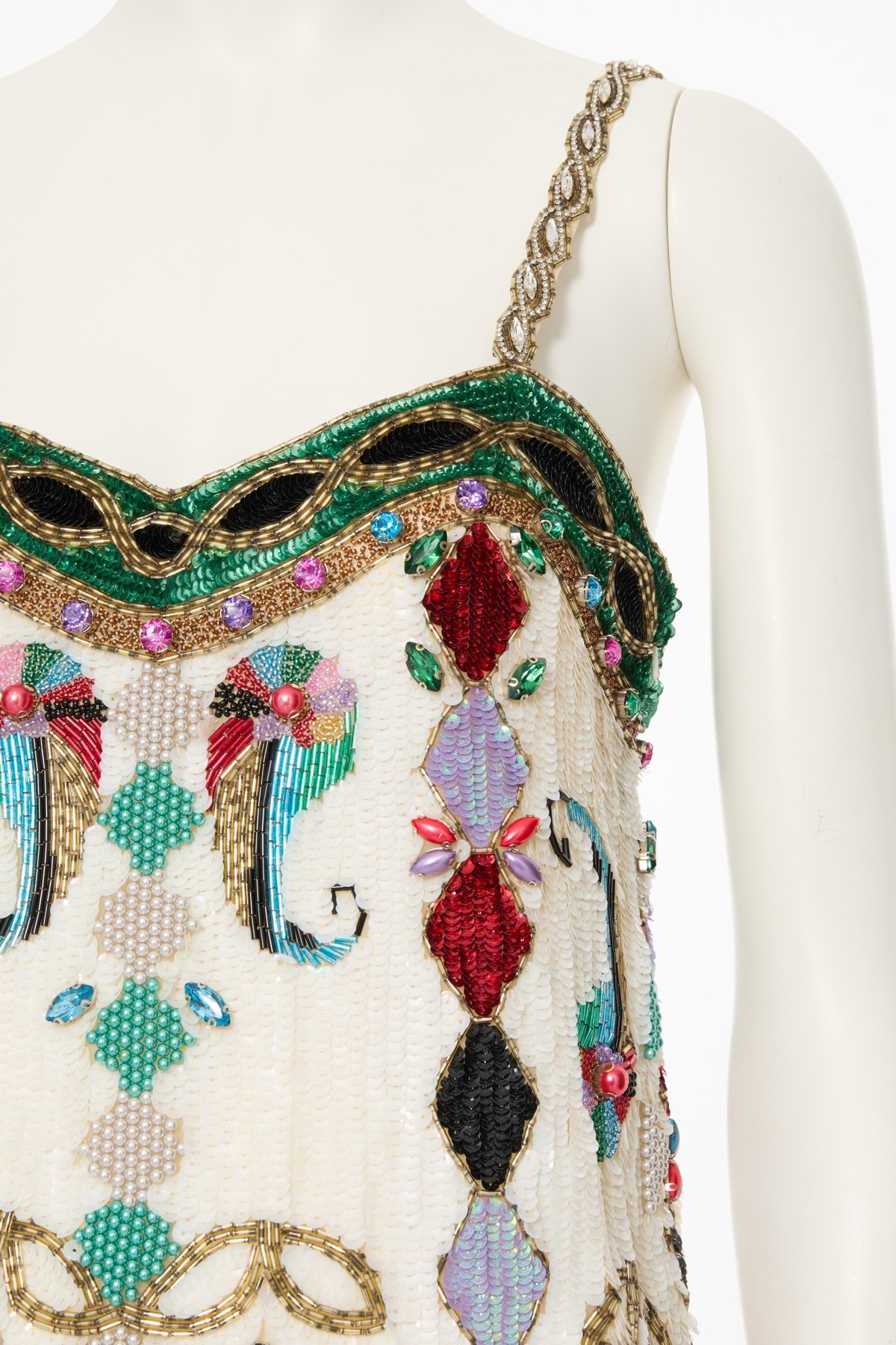 Valentino Suspender Dress In White