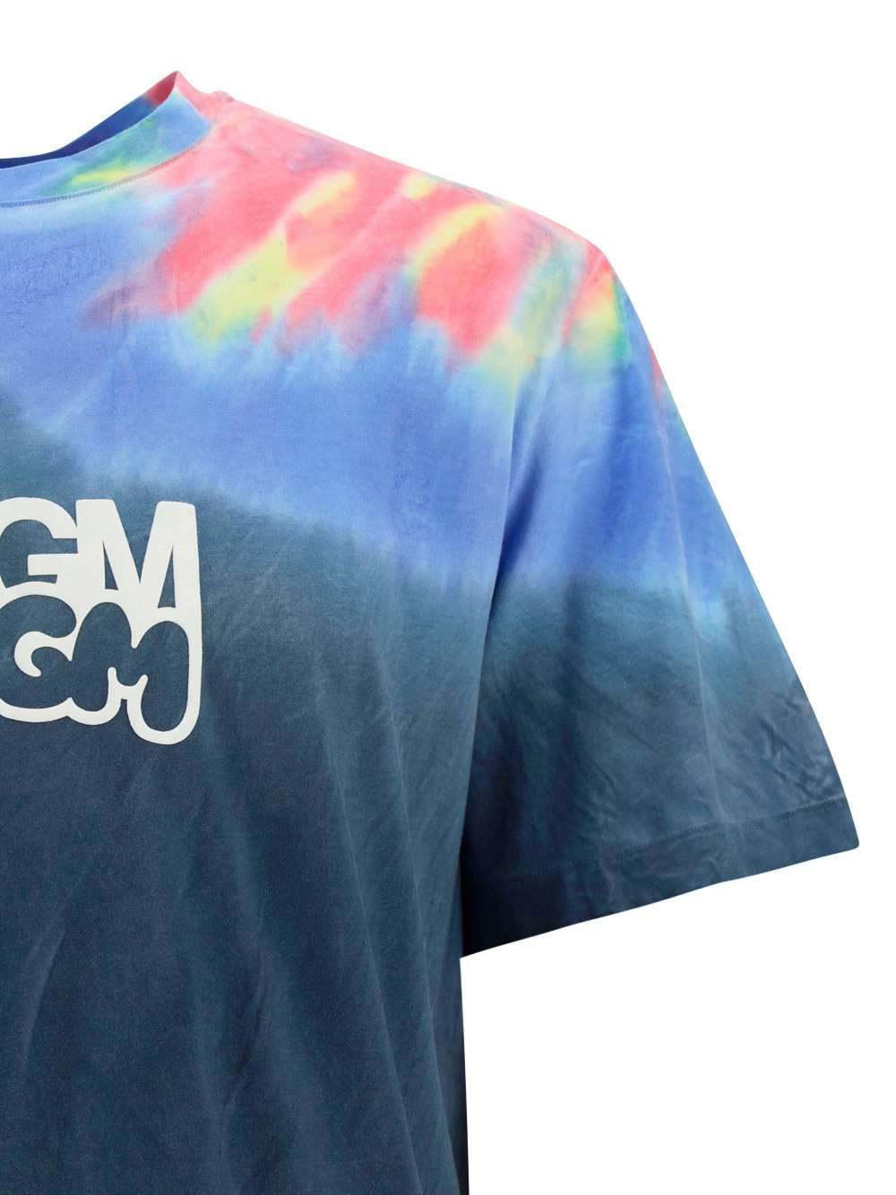 Msgm Tie Dye Cotton Jersey T-shirt In Blue