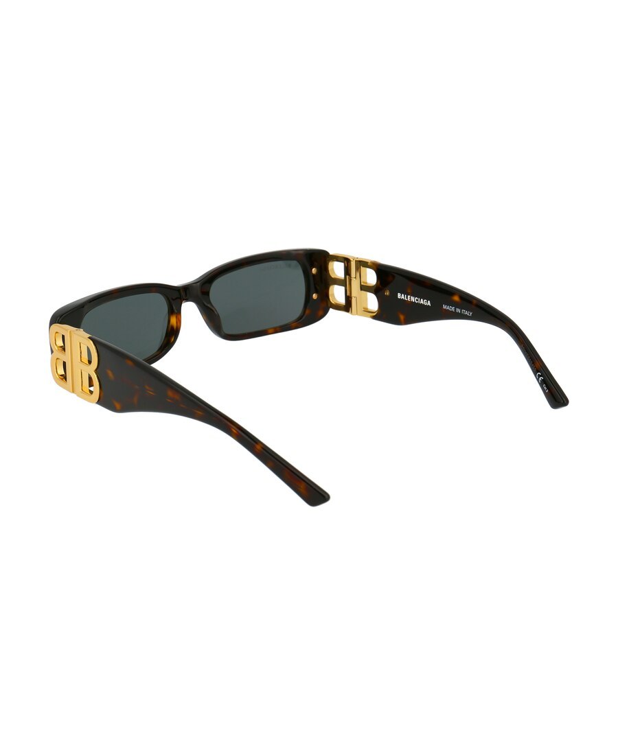 Balenciaga Grey Rectangular Ladies Sunglasses Bb0096s 002 51 In Gray