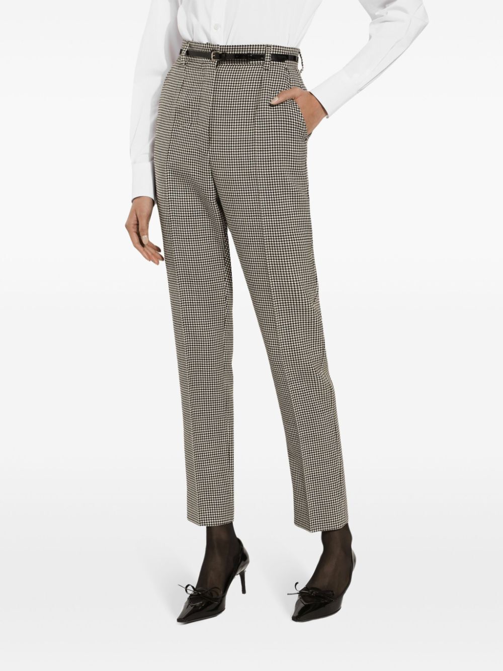Dolce & Gabbana Waistband Loop Casual Pants In Gray
