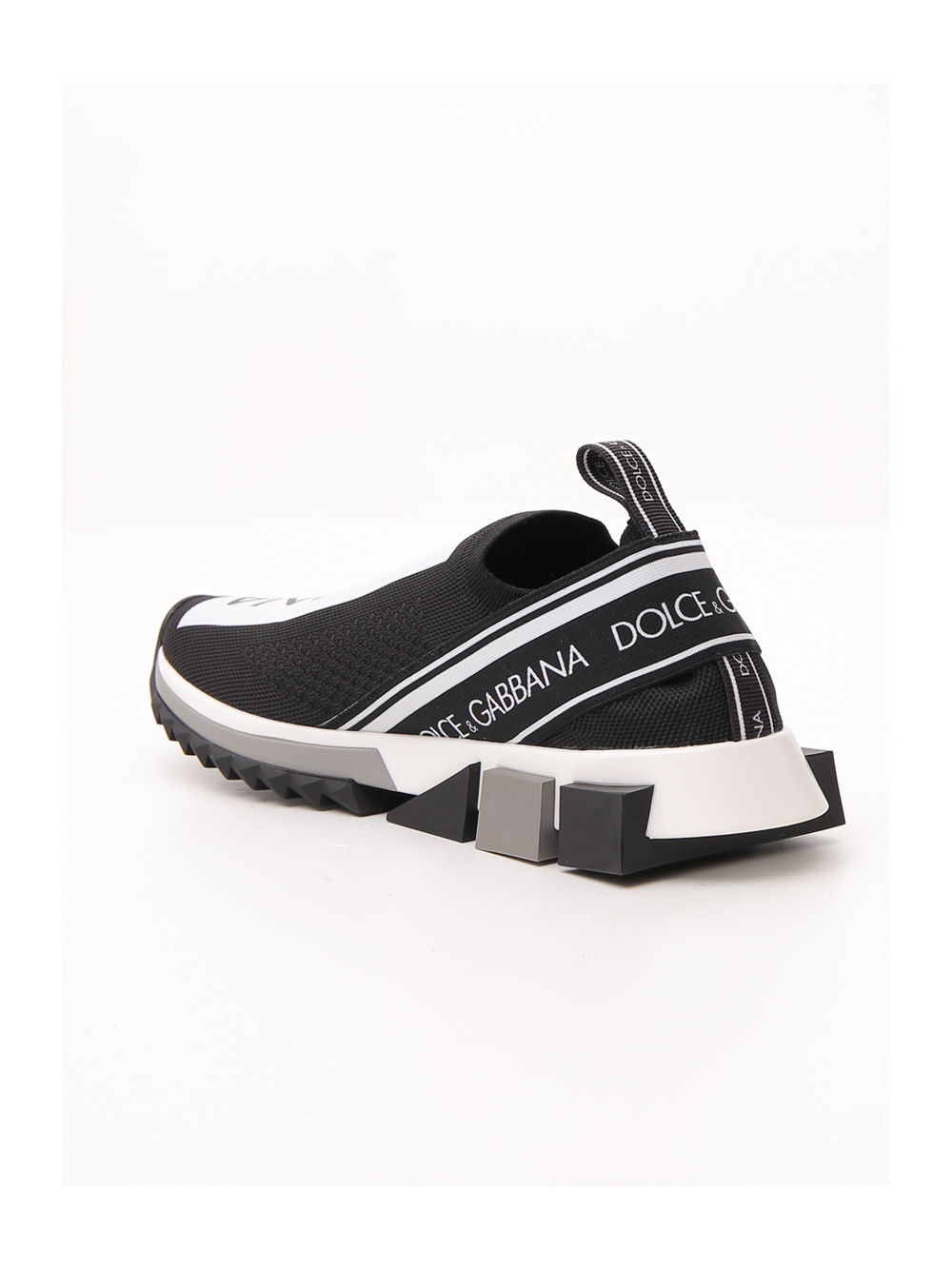 Dolce & Gabbana Sorrento Logo-print Mesh Sneakers In Black