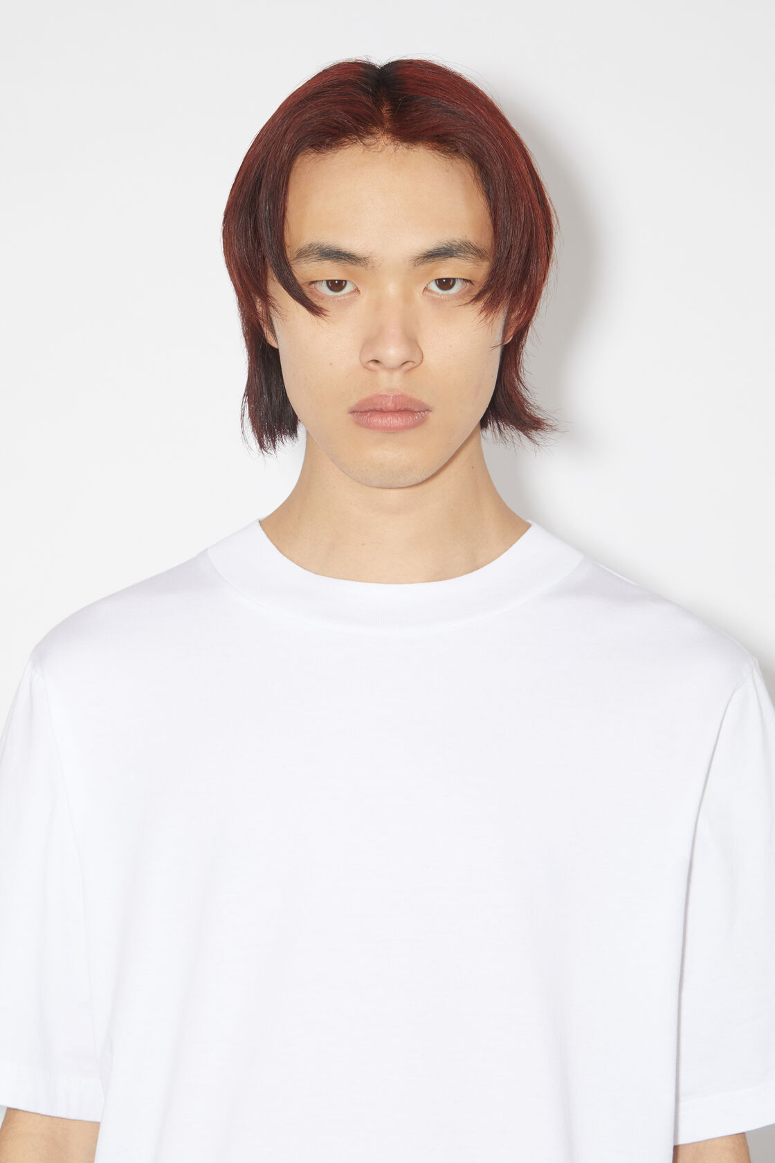 Acne Studios Logo-tag Cotton T-shirt In White