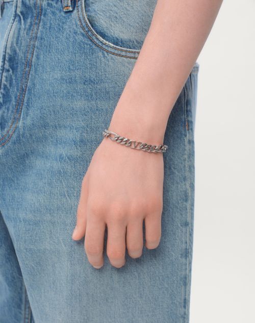 Valentino Garavani Vlogo Signature Bracelet In Gray
