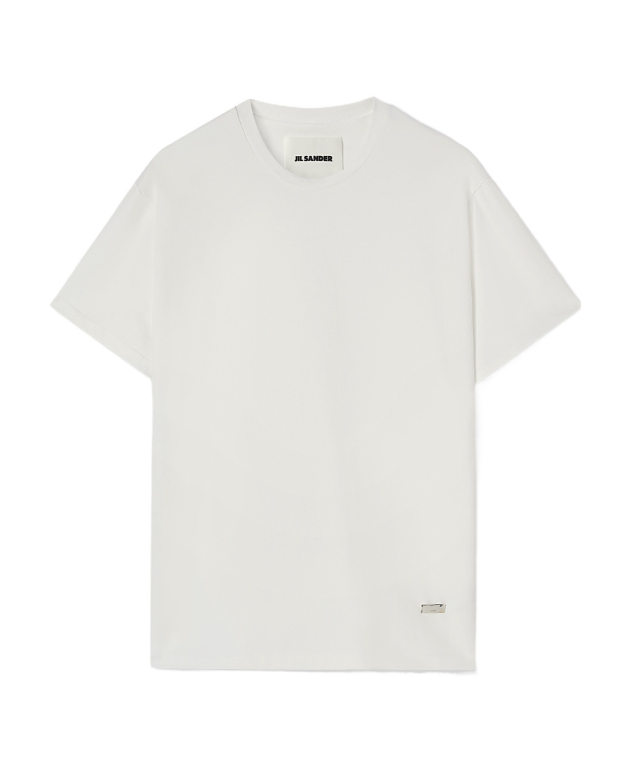 Jil Sander Logo-plaque Cotton T-shirt In White