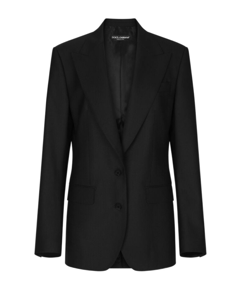 Dolce & Gabbana Single-breasted Virgin Wool Blazer In Black