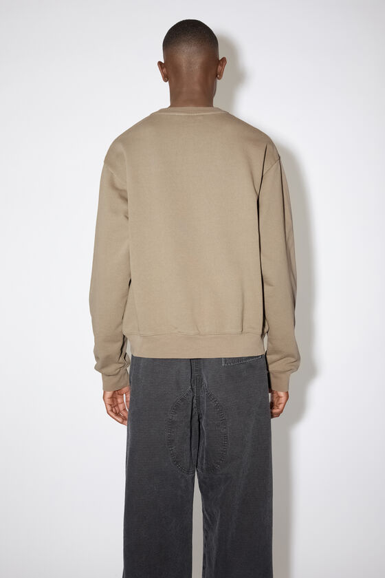 Acne Studios Dark Beige Relaxed Fit Glow In The Dark Logo Sweater In Nude