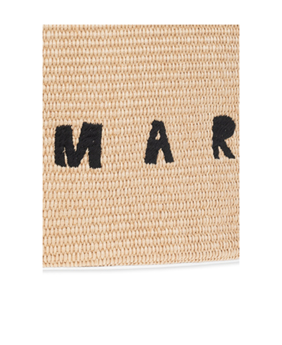Marni Logo-print Tote Bag In Nude