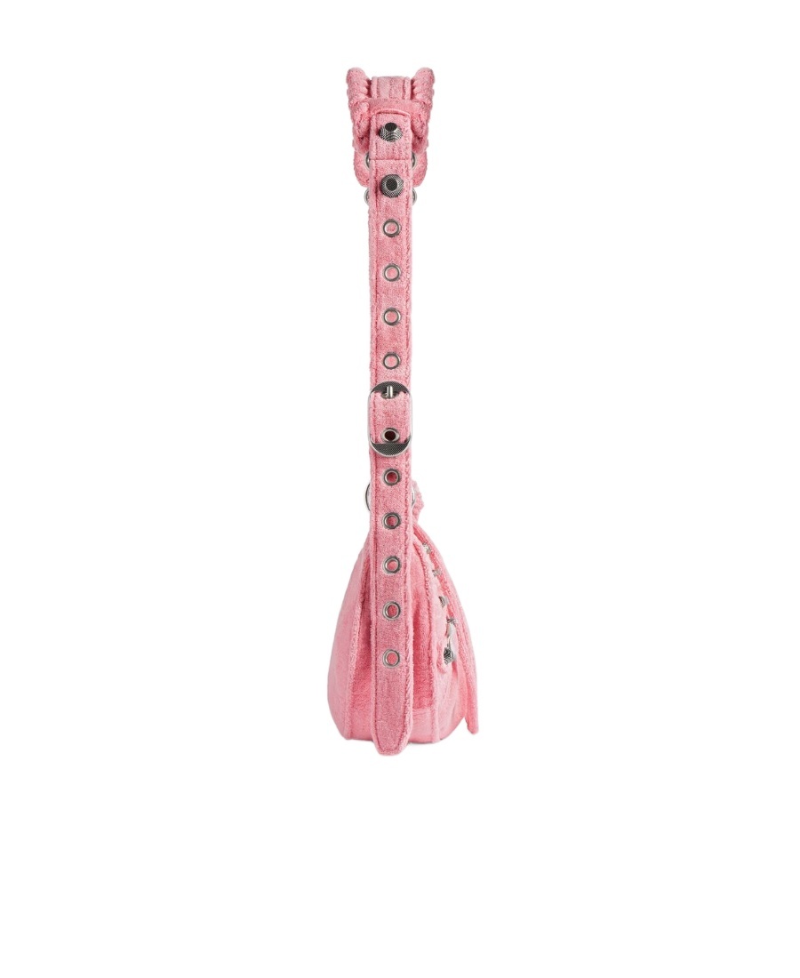 Balenciaga Le Cagole Xs Studded Shoulder Bag In Pink