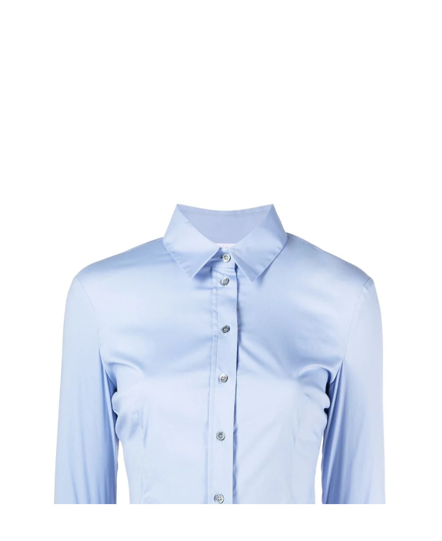 Shop Patrizia Pepe Long-sleeved Shirt In Blue