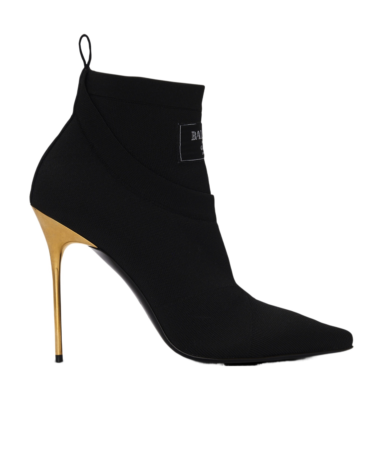 Balmain Ankle Boot High Heels Ankle Boots In Black Cotton In Black
