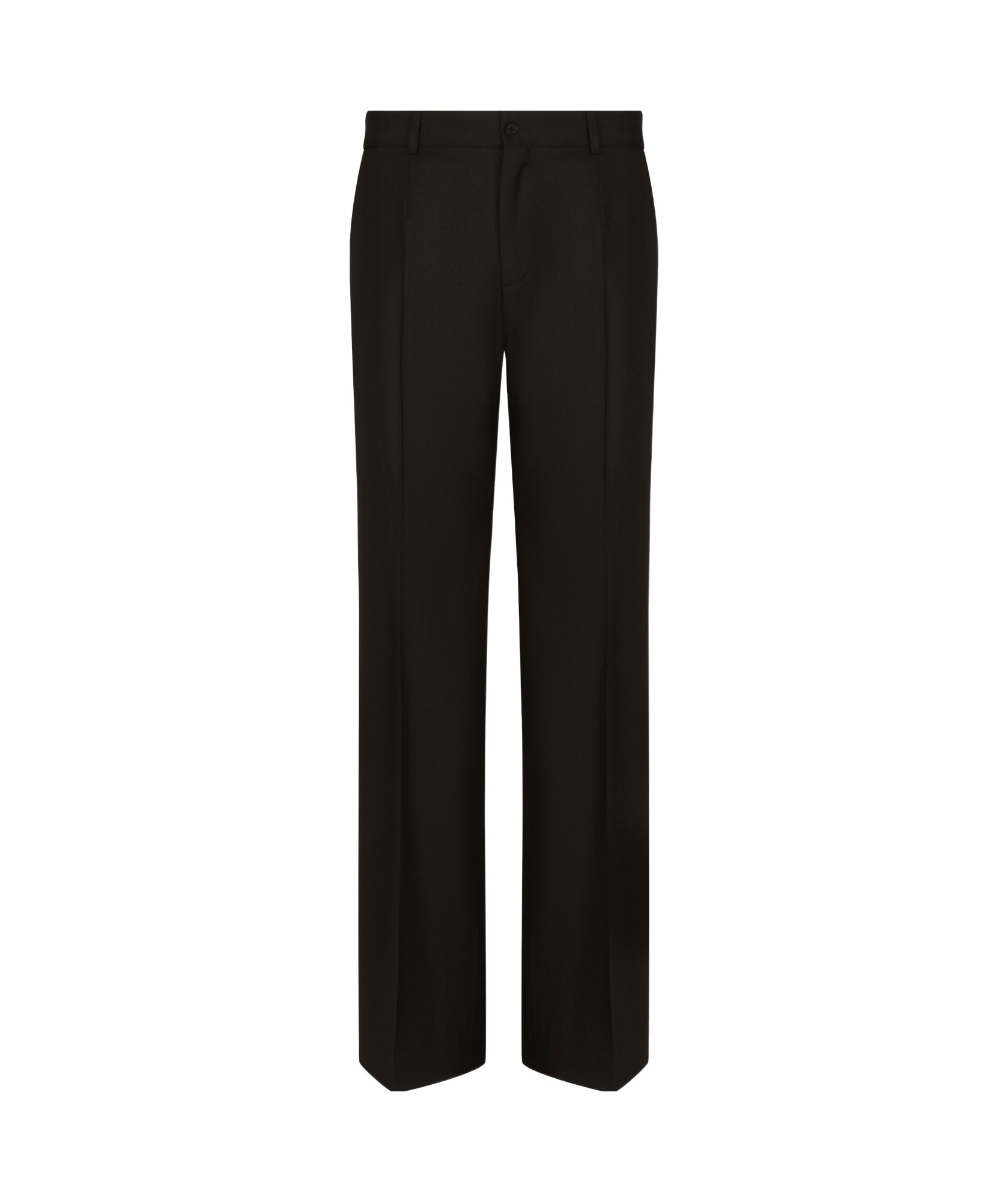 Dolce & Gabbana Pressed-crease Tailored-cut Trousers In Black