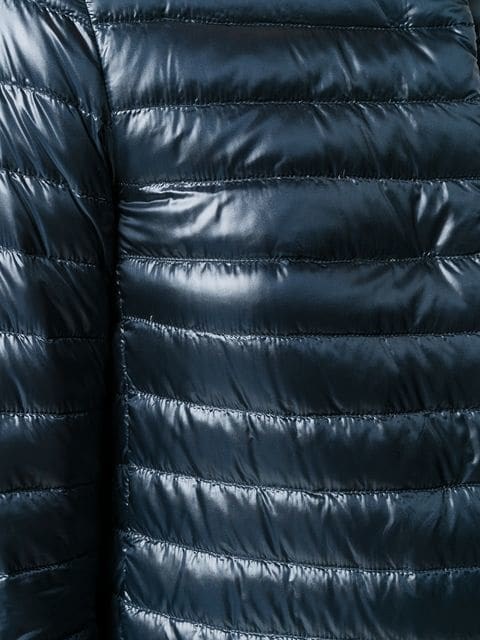 Herno Dark Blue Nylon Amelia Down Jacket In Black