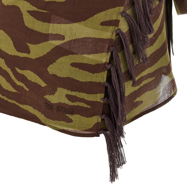 Attico Zebra-print Cotton Muslin Beach Cover-up