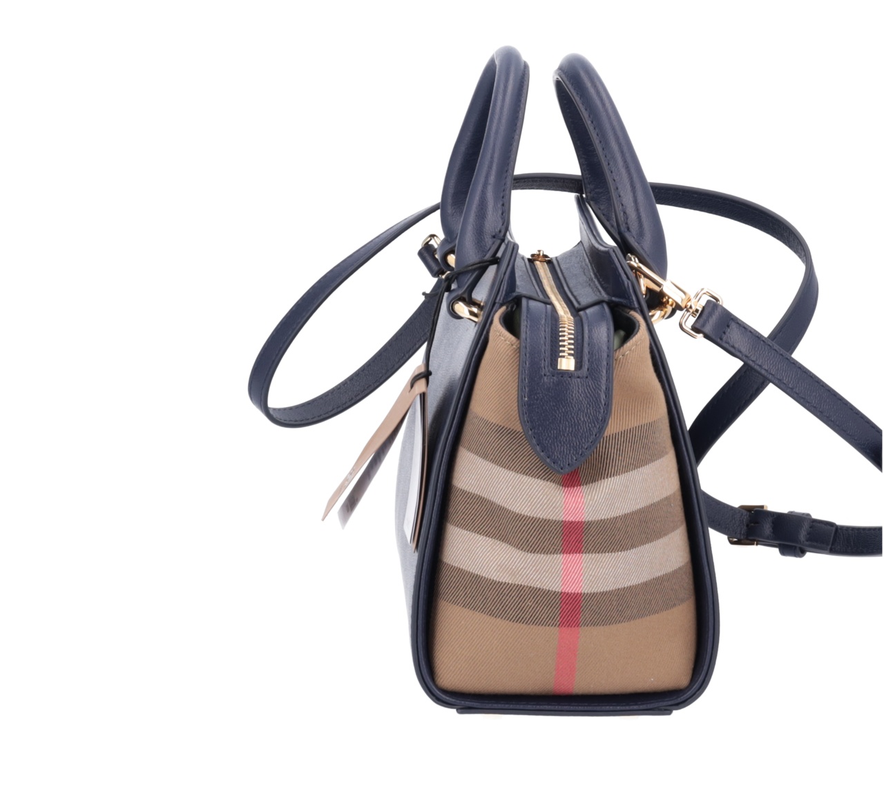 Burberry Double Handle Shoulder Bag In Blue