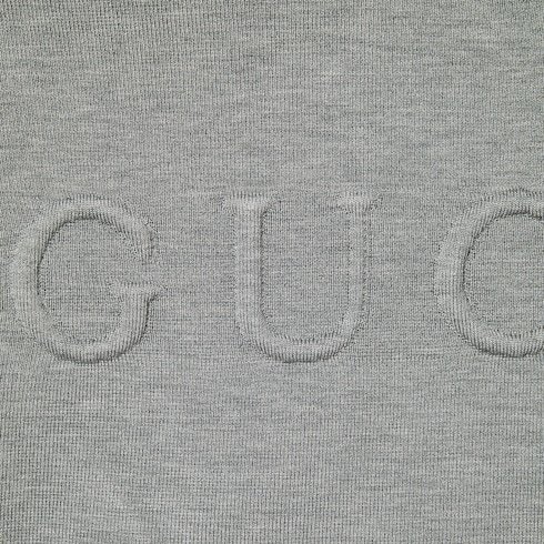 Gucci Cardigan Stand Collar Wool Blend In Gray