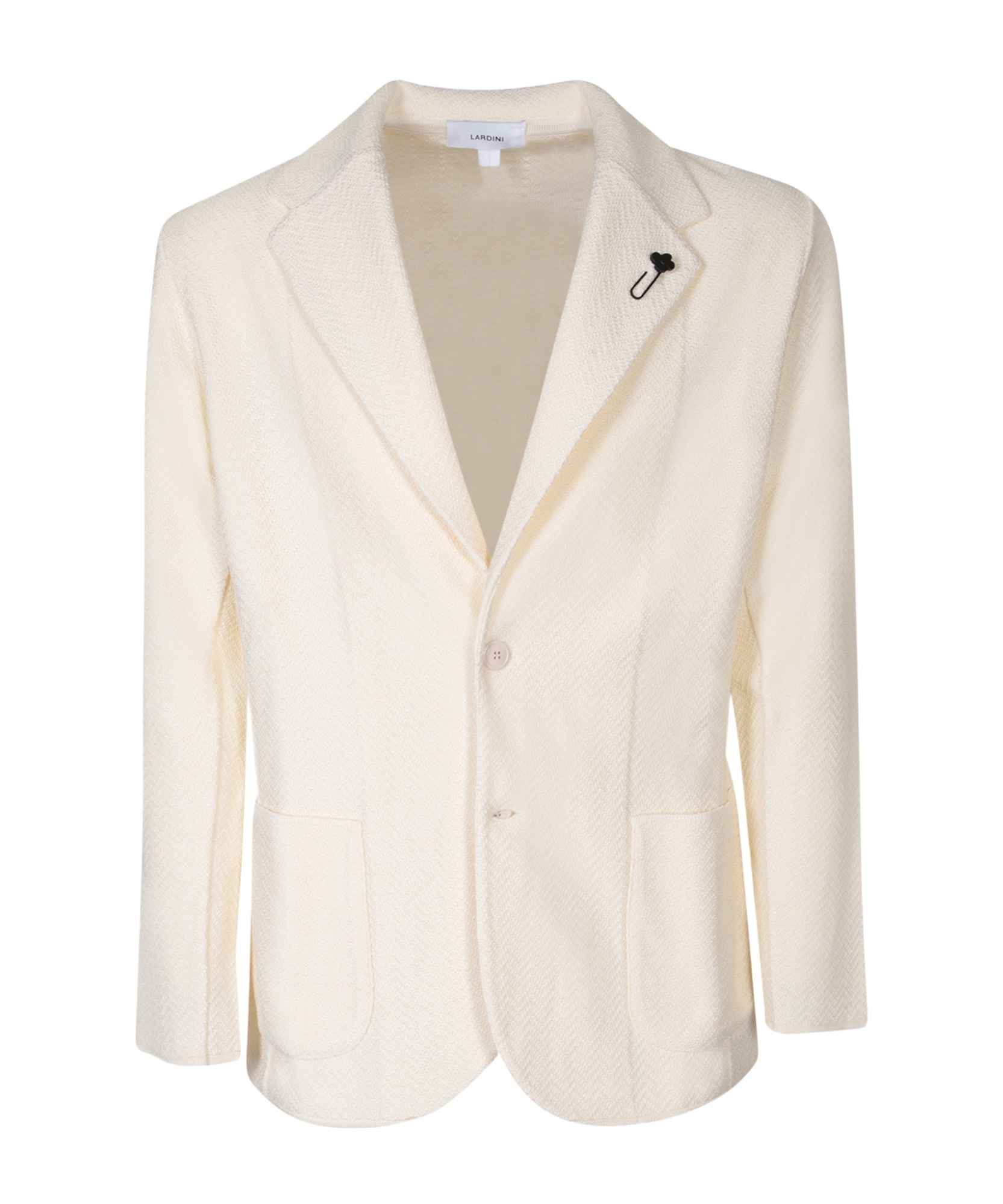 Lardini Viscose And Silk Single-breasted Blazer In White
