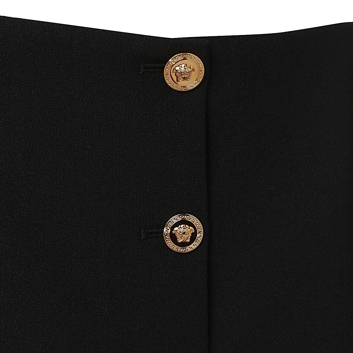 Shop Versace Medusa-buttons Crêpe Miniskirt In Nude