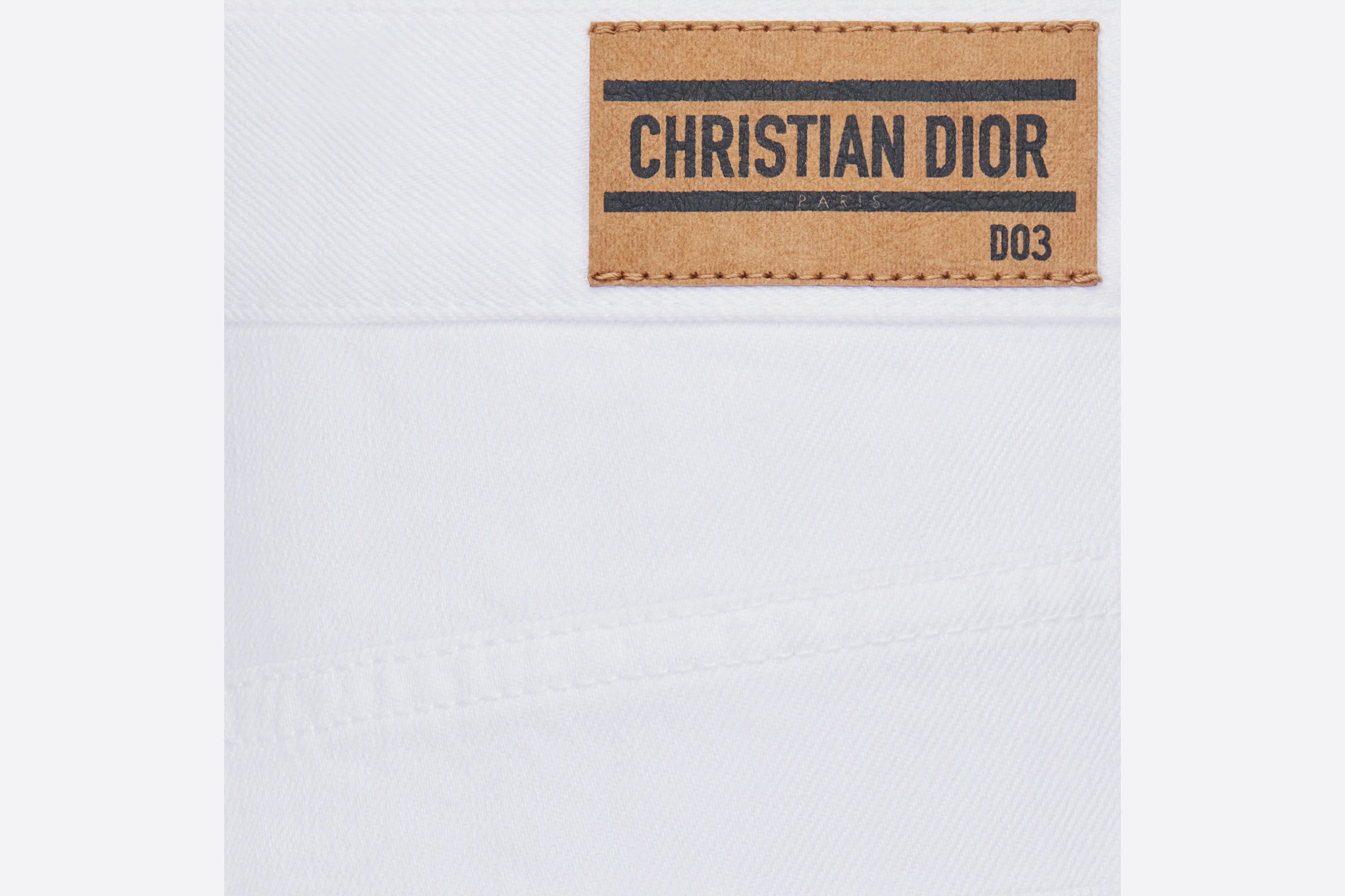 Dior Christian Button Detailed Straight Leg Trousers In White