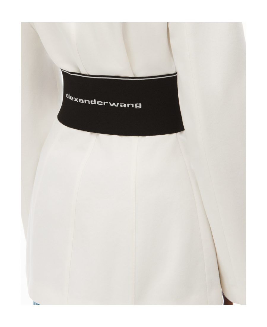 Alexander Wang Velour Logo-waist Track Trousers In White