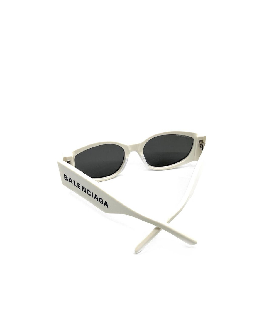 Balenciaga Logo-print Biker Sunglasses In White