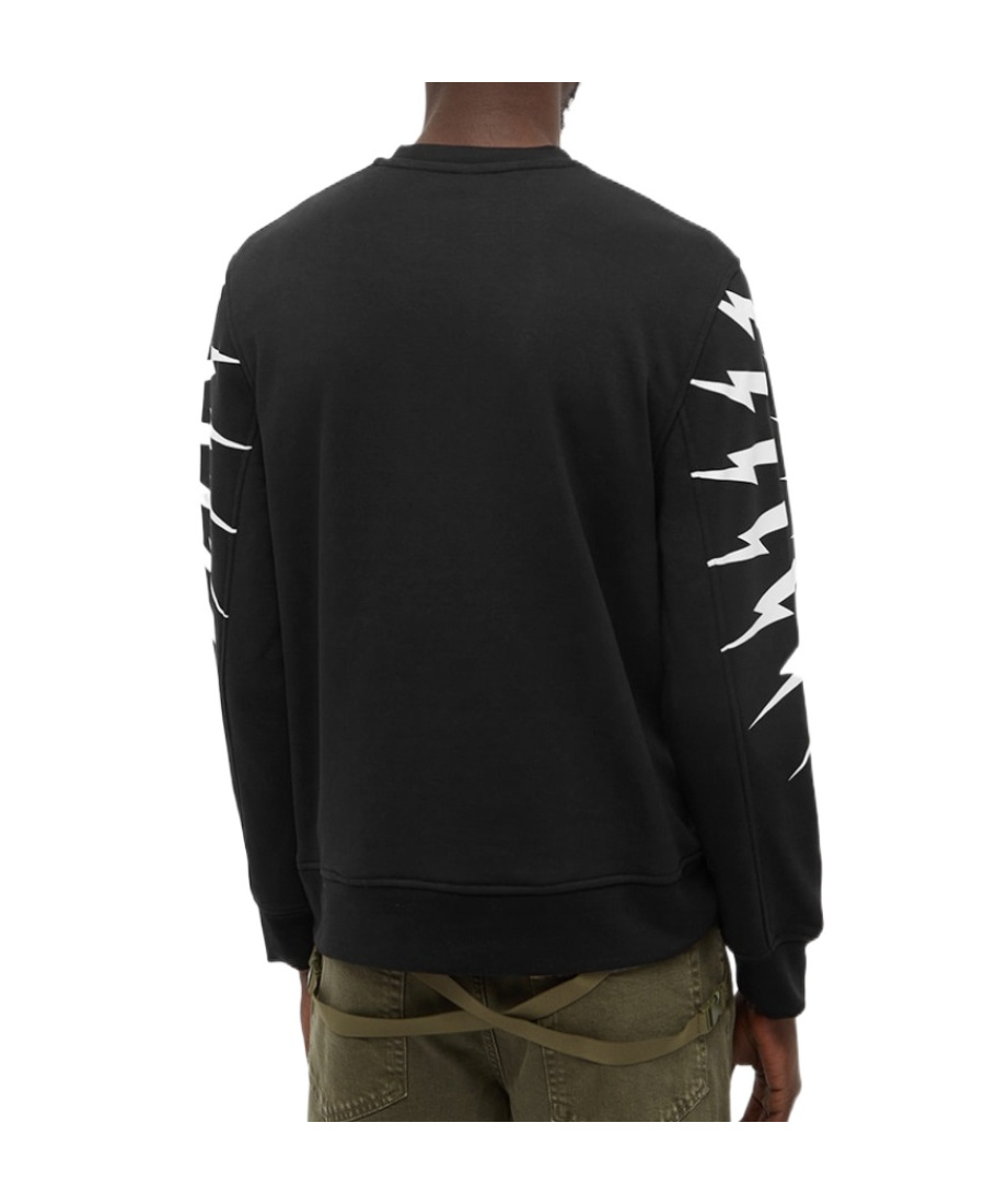 Neil Barrett Logo Logo Hoodie In Black