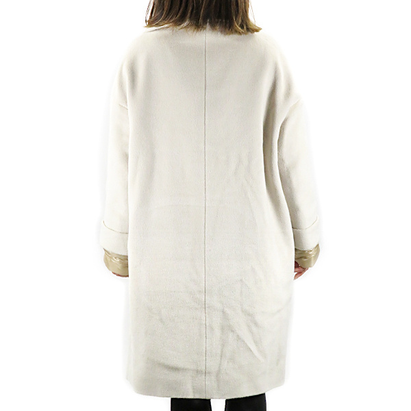 Herno Padded-bib Single-breasted Coat In White