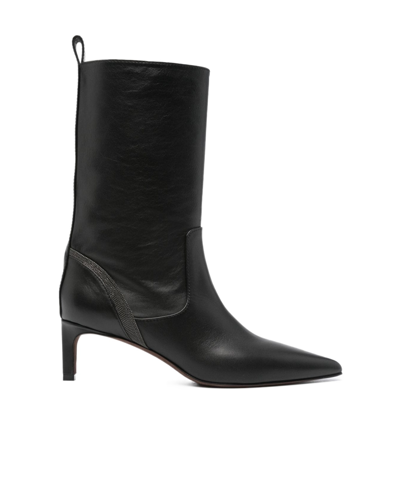 Brunello Cucinelli 70mm Mid-calf Boots In Black