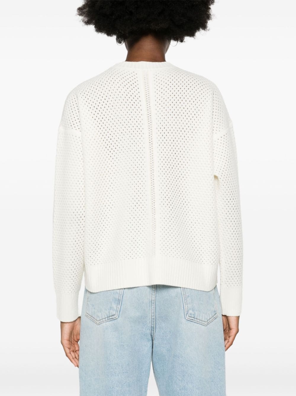 Shop Fabiana Filippi Open-knit Dress In White