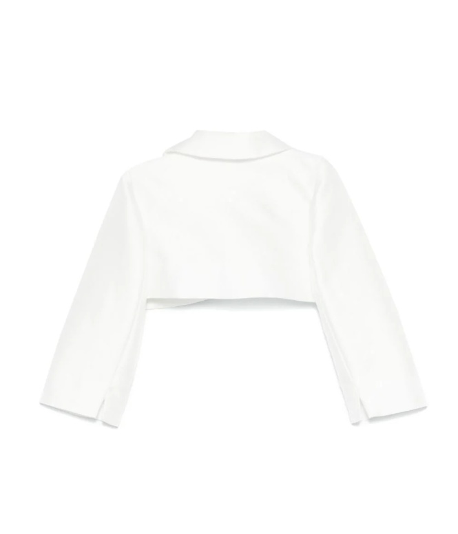Monnalisa Logo-embellished Jacket In White