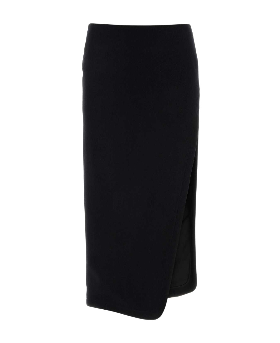 Ann Demeulemeester Wrap Midi Skirt In Black
