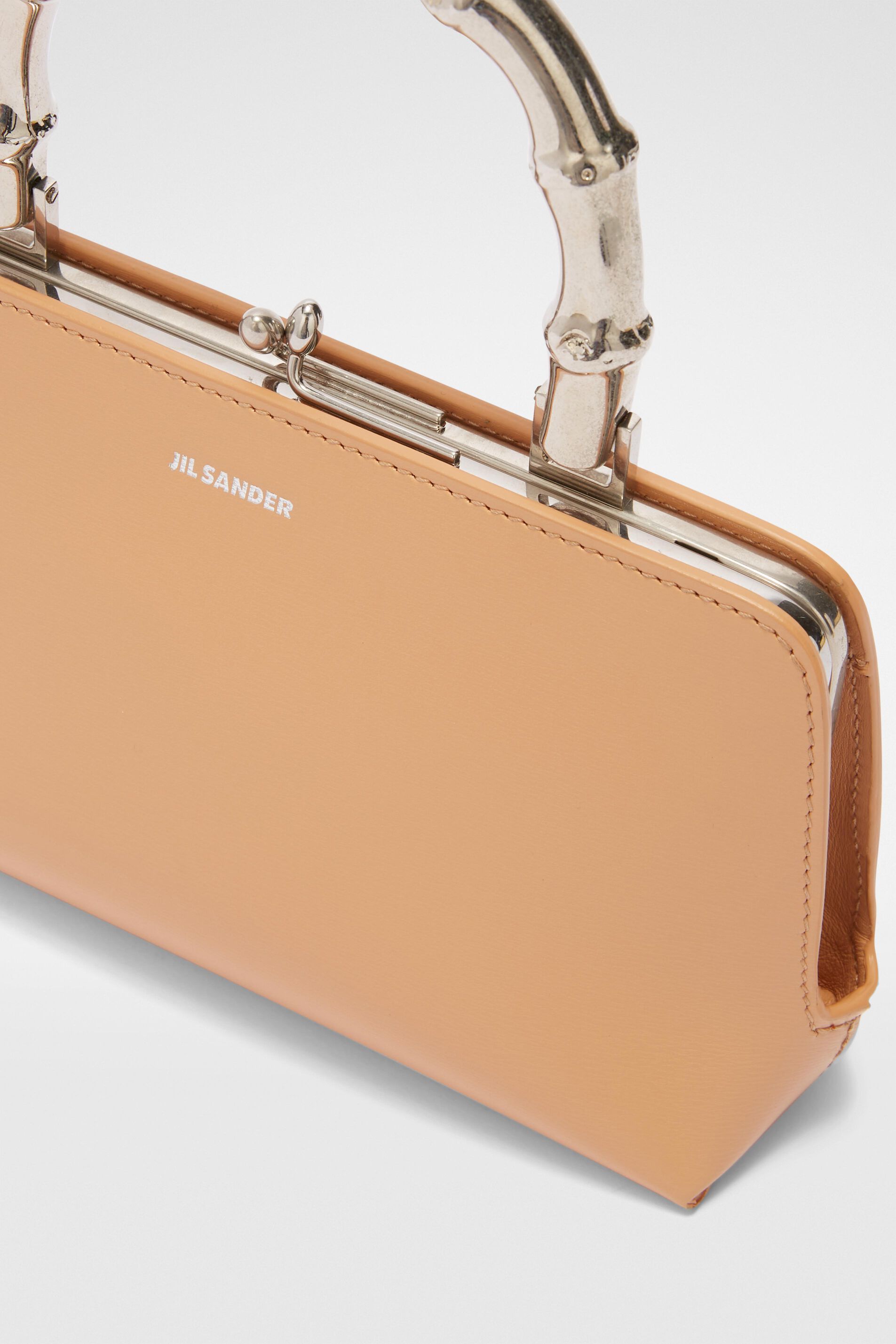 Jil Sander Goji Mini Bamboo Tote In Nude