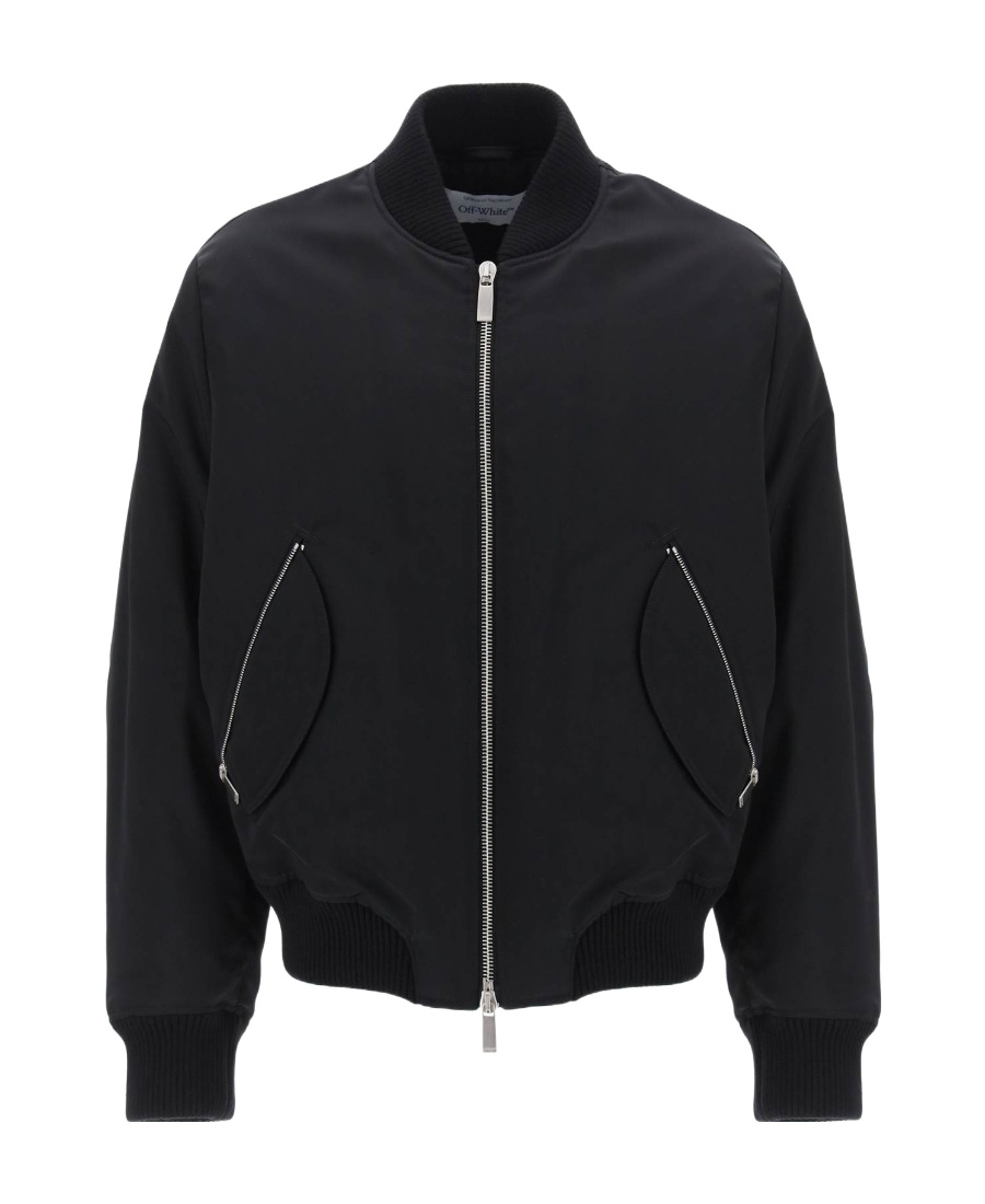 OFF-WHITE OFF-WHITE ZIP-UP LONG-SLEEVED BOMBER JACKET