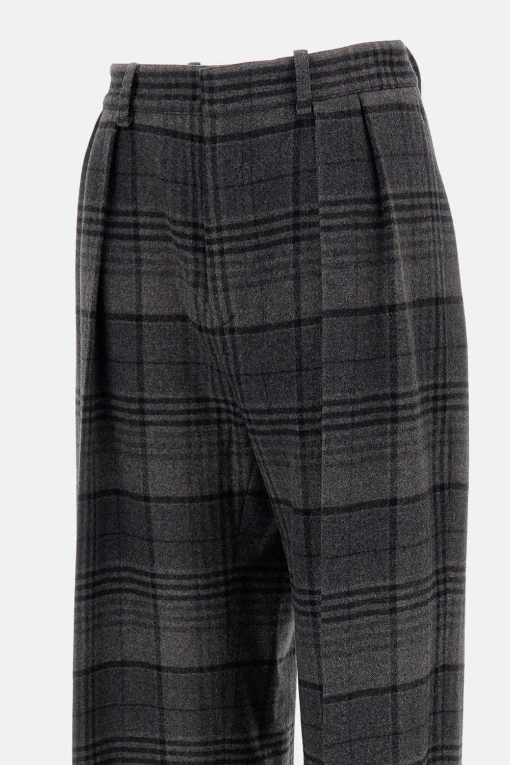 Ralph Lauren Collection Jody Plaid Pants In Gray