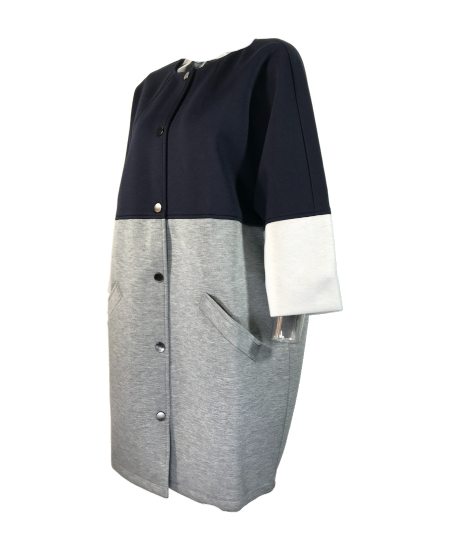 Weekend Max Mara Gnomi Logo Long Coat In Gray