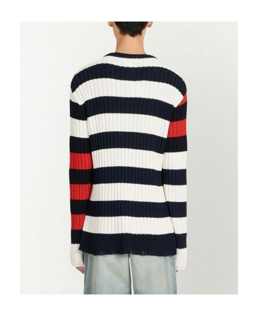 BALMAIN DESTROYED NAUTICAL SWEATER