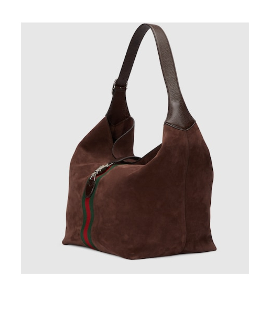 Gucci Jackie 1961 Chocolate Shoulder Bag Men In Red