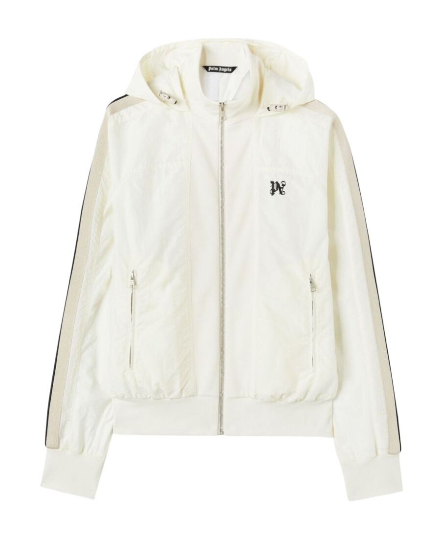 Palm Angels Monogram Nylon Track Jacket In White