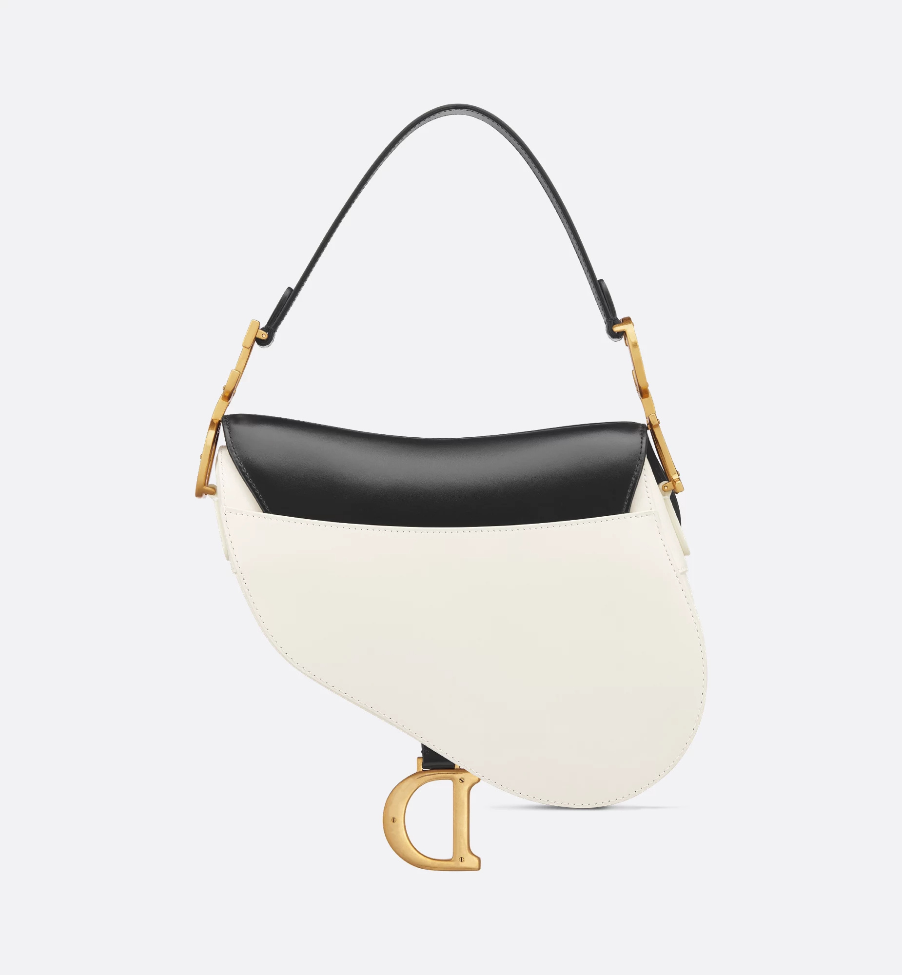 Dior Saddle Bag With Strap In White