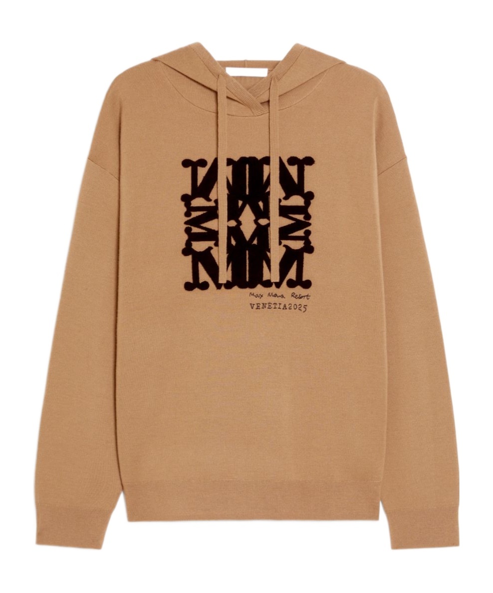 Max Mara Wool Yarn Sweatshirt In Nude