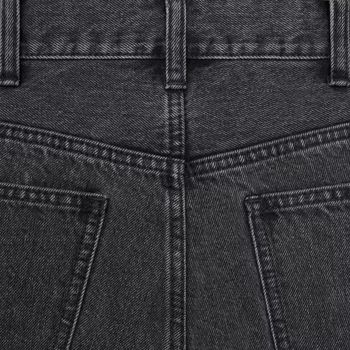 Celine Jolene Jeans In Charcoal Wash Denim In Black