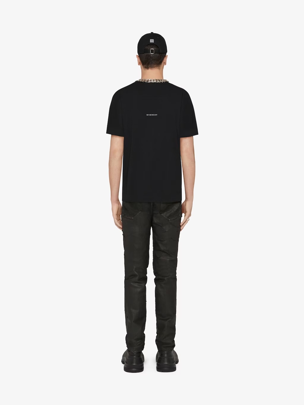 Givenchy Logo Printed Crewneck T-shirt In Black