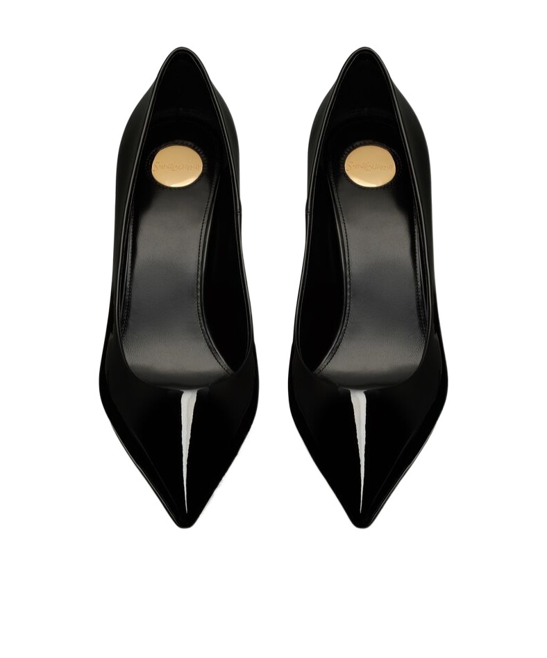 Saint Laurent Blade 110 Patent Leather Pumps In Black