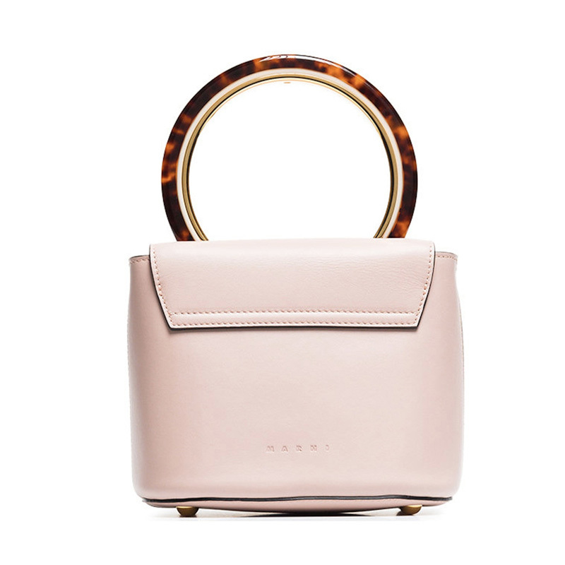 Marni Logo Handbag In Nude