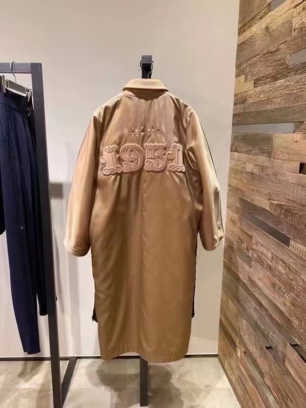 Max Mara Mad1951 Double-sided Coat In Brown